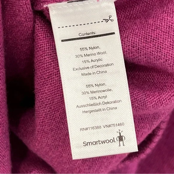 Smartwool Purple V-Neck Long Sleeve Knit Sweater S - Picture 5 of 5